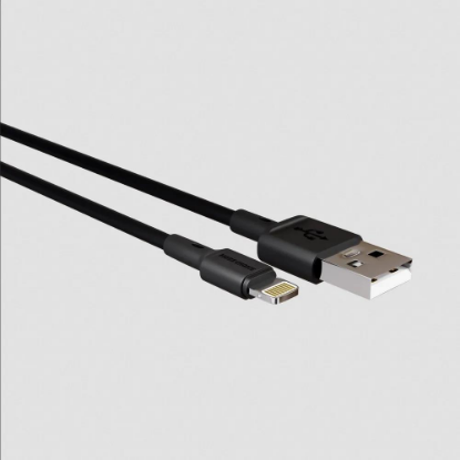 Изображение Кабель соединительный More Choice K14i USB 2.0 A Lightning 8P черный 0,25 м