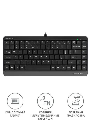 Изображение Клавиатура A4Tech Fstyler FK11 (USB), (серый, черный)