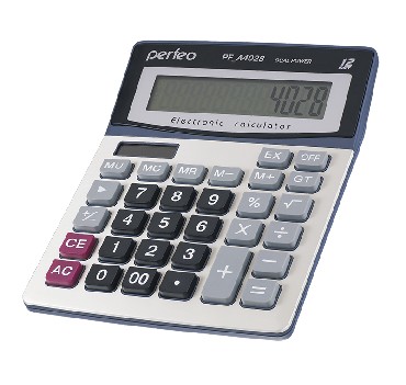Изображение PERFEO калькулятор PF-A4028, бухгалтерский, 12-разр., GT, серебристый