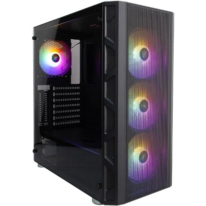 Изображение Корпус 1STPLAYER FIREBASE XP-E (mATX, ATX, EATX, черный, без БП)/(XP-E-4F1)