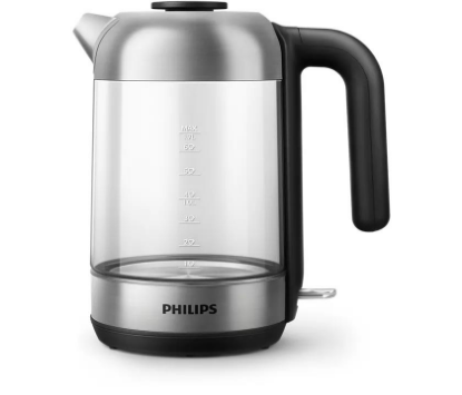 Изображение Электрический чайник Philips HD9339/80 (2200 Вт/1,7 л /стекло/серый, черный)