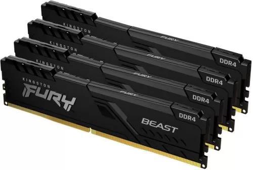 Изображение Оперативная память 4x32 GB DDR4 Kingston Fury Beast Black (21300 МБ/с, 2666 МГц, CL16)