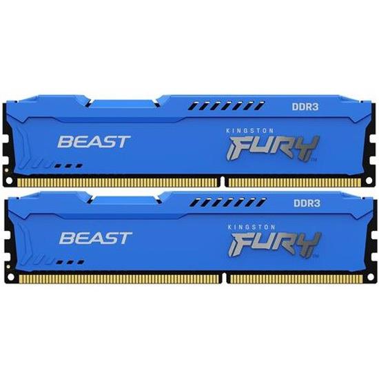 Изображение Оперативная память 2х8 GB DDR3 Kingston Beast Blue (12800 МБ/с, 1600 МГц, CL10)