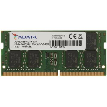 Изображение Оперативная память 16 GB DDR4 ADATA AD4S266616G19-SGN (21300 МБ/с, 2666 МГц, CL19)