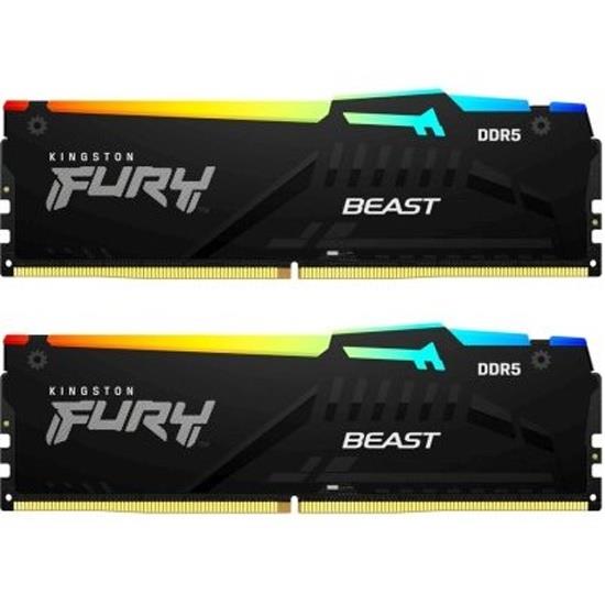 Изображение Оперативная память 2x32 GB DDR5 Kingston Fury Beast RGB (48000 Мб/с, 6000 МГц, CL40)