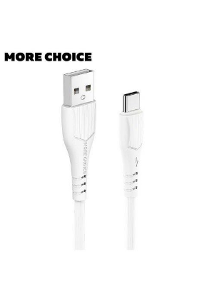 Изображение Кабель соединительный More Choice K19a USB 2.0 A USB Type-C белый 1 м