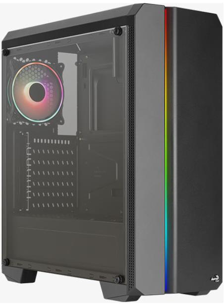 Изображение Корпус AeroCool Genesis Glass ARGB (mATX, ATX, Mini-ITX, черный, без БП)/(4711099473892/GENESIS-G-BK-v2)