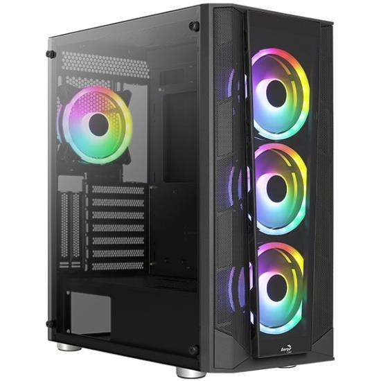 Изображение Корпус AeroCool PRISM-G-BK-v2 (mATX, ATX, Mini-ITX, черный, без БП)/(4711099471768)