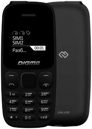 Изображение Мобильный телефон Digma Linx A106,черный
