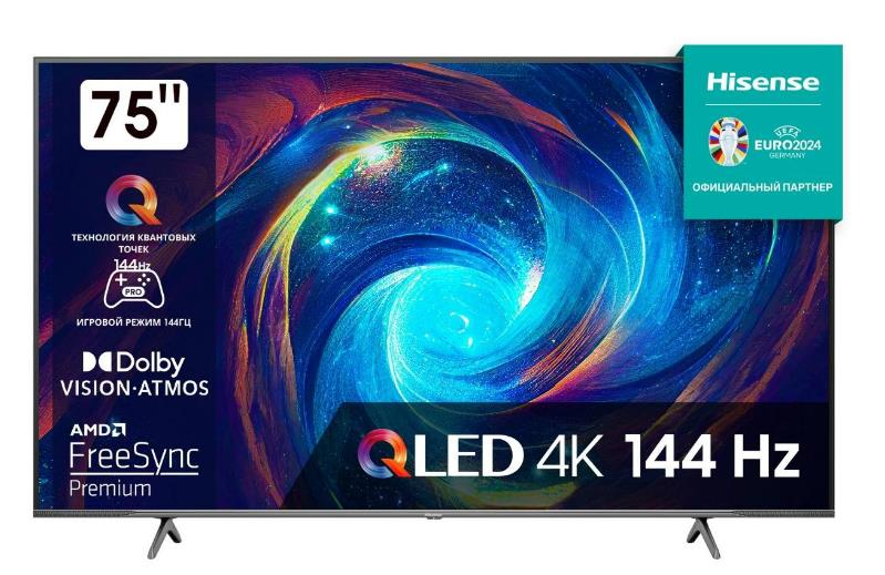 Изображение Телевизор Hisense 75E7KQ PRO 75" HDR, 4K Ultra HD Smart TV черный