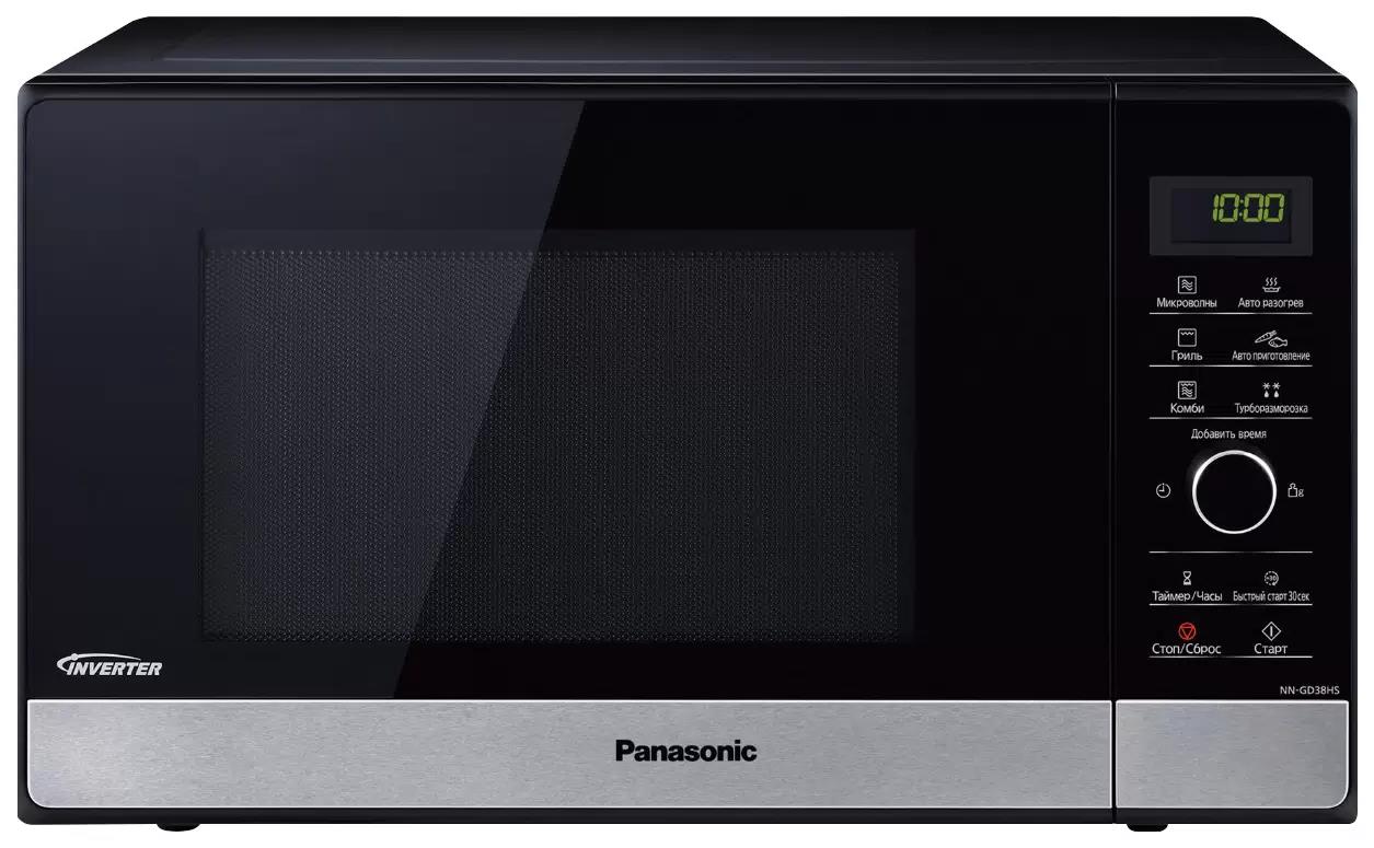 Изображение Микроволновая печь Panasonic NN-GD38HSZPE (1000 Вт  23 л  Гриль  черный)