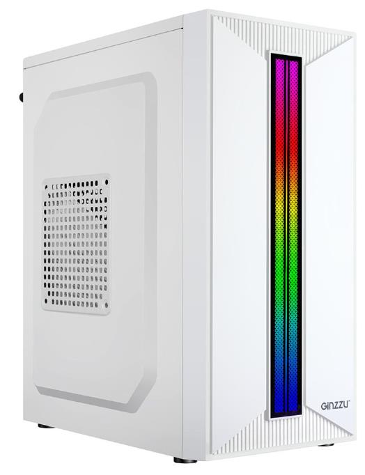 Изображение Корпус Ginzzu B380 (mATX, Mini-ITX, белый, без БП)/(B380)