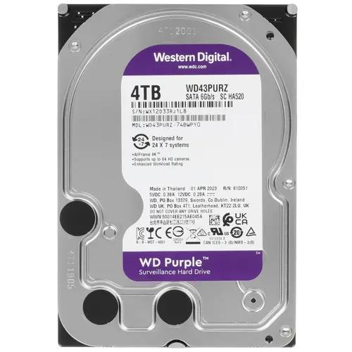 Изображение Жесткий диск 3.5" 4000 ГБ Western Digital Purple Surveillance, 5400 rpm, 256 МБ