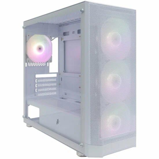 Изображение Корпус 1STPLAYER Fd5-m Argb (mATX, micro-ATX, белый, без БП)/(Fd5-m-wh-4f2-w(ap))