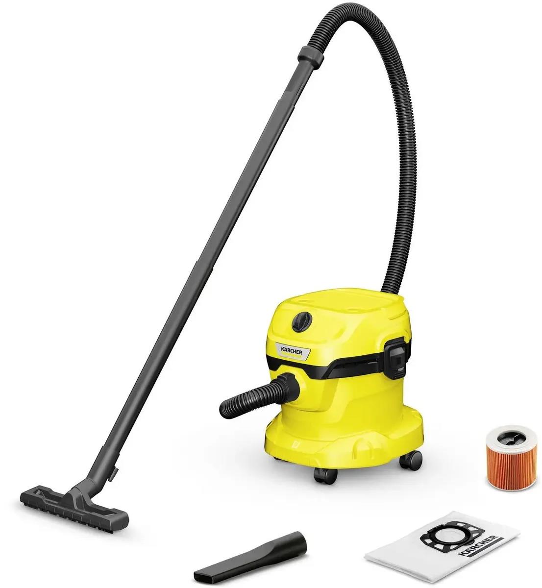 Изображение Строительный пылесос Karcher WD 2 Plus V-12/6/18/C (1000 Вт , мешок, контейнер,  очистка)