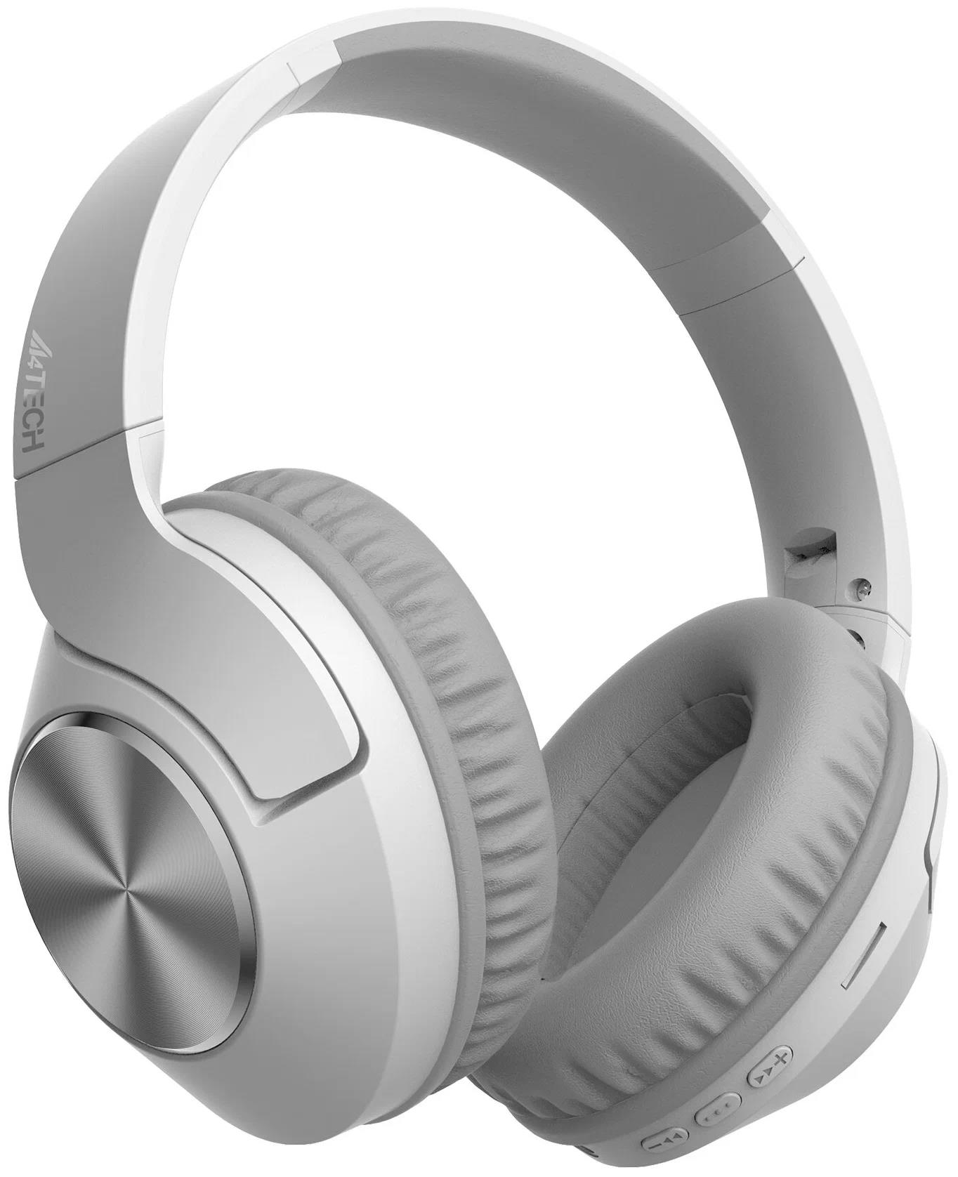 Изображение Bluetooth-гарнитура/наушники A4Tech 2Drumtek BH300  (белый, серый)