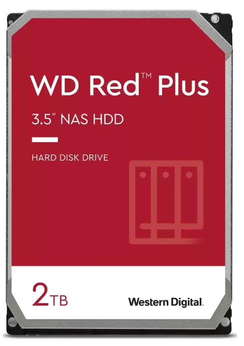 Изображение Жесткий диск 3.5" 2000 ГБ Western Digital Red Plus, 5400 rpm, 64 МБ