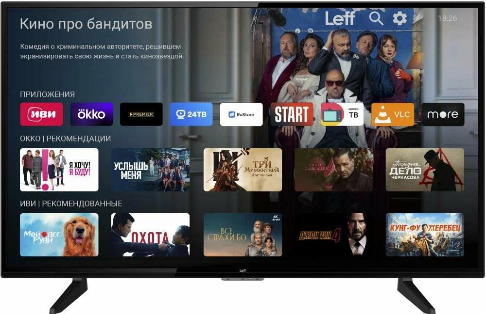 Изображение Телевизор Leff 43F670S 43" 1080p Full HD Smart TV черный