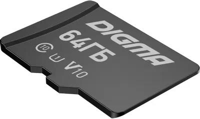 Изображение Карта памяти Digma MicroSDXC CARD10 Class 10 64 Гб адаптер на SD DGFCA064A01