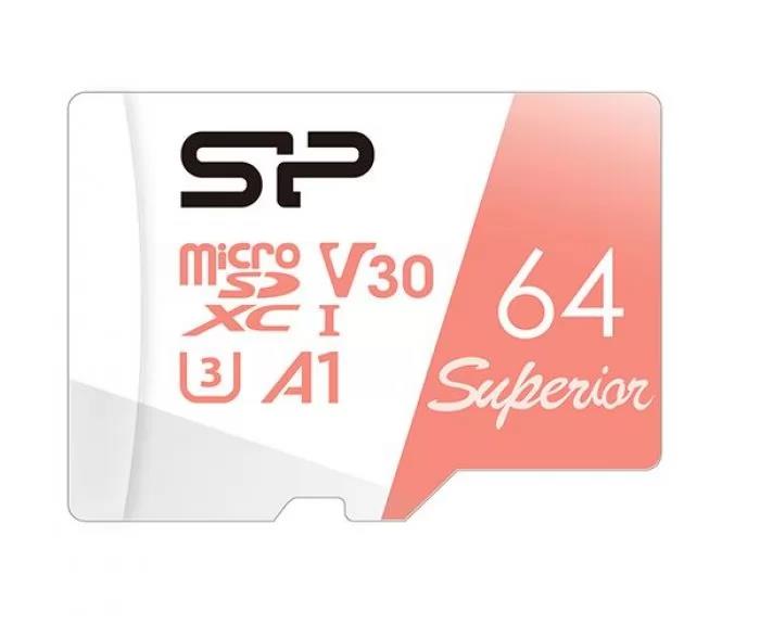 Изображение Карта памяти Silicon Power MicroSDXC Superior A1 Class 10 64 Гб  SP064GBSTXDV3V20