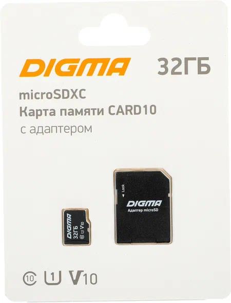 Изображение Карта памяти Digma MicroSDXC CARD10 Class 10 32 Гб адаптер на SD DGFCA032A01