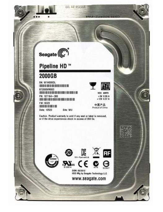 Изображение Жесткий диск 3.5" 2000 ГБ Seagate Pipeline HD, 5900 rpm, 64 МБ