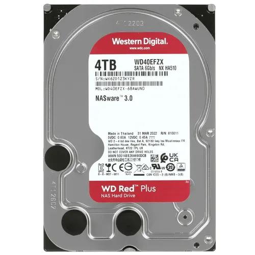 Изображение Жесткий диск 3.5" 4000 ГБ Western Digital Red Plus, 5400 rpm, 128 МБ