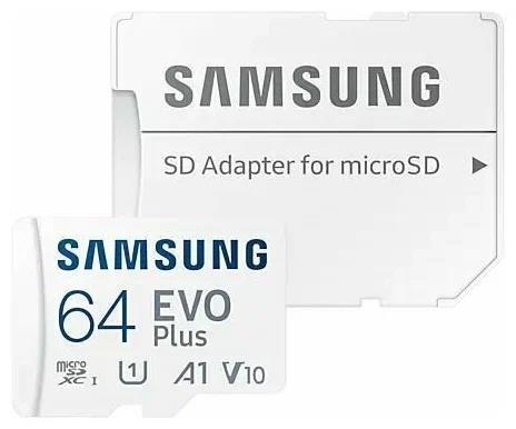 Изображение Карта памяти Samsung MicroSDXC EVO Plus Class 10 64 Гб адаптер на SD MB-MC64KA/APC