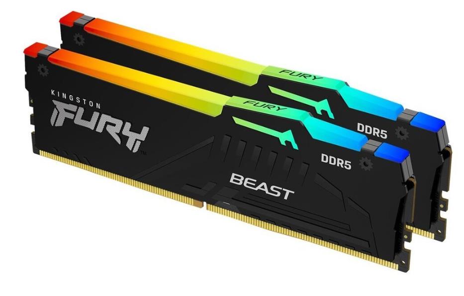 Изображение Оперативная память 2x16 GB DDR5 Kingston Fury Beast RGB (48000 Мб/с, 6000 МГц, CL36)