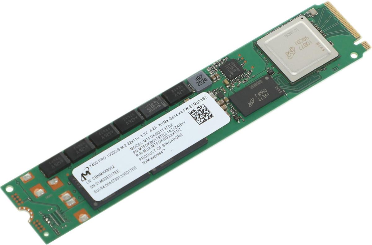 Изображение SSD диск Micron 7400 PRO 1920 Гб 22110 (MTFDKBG1T9TDZ-1AZ1ZABYY)