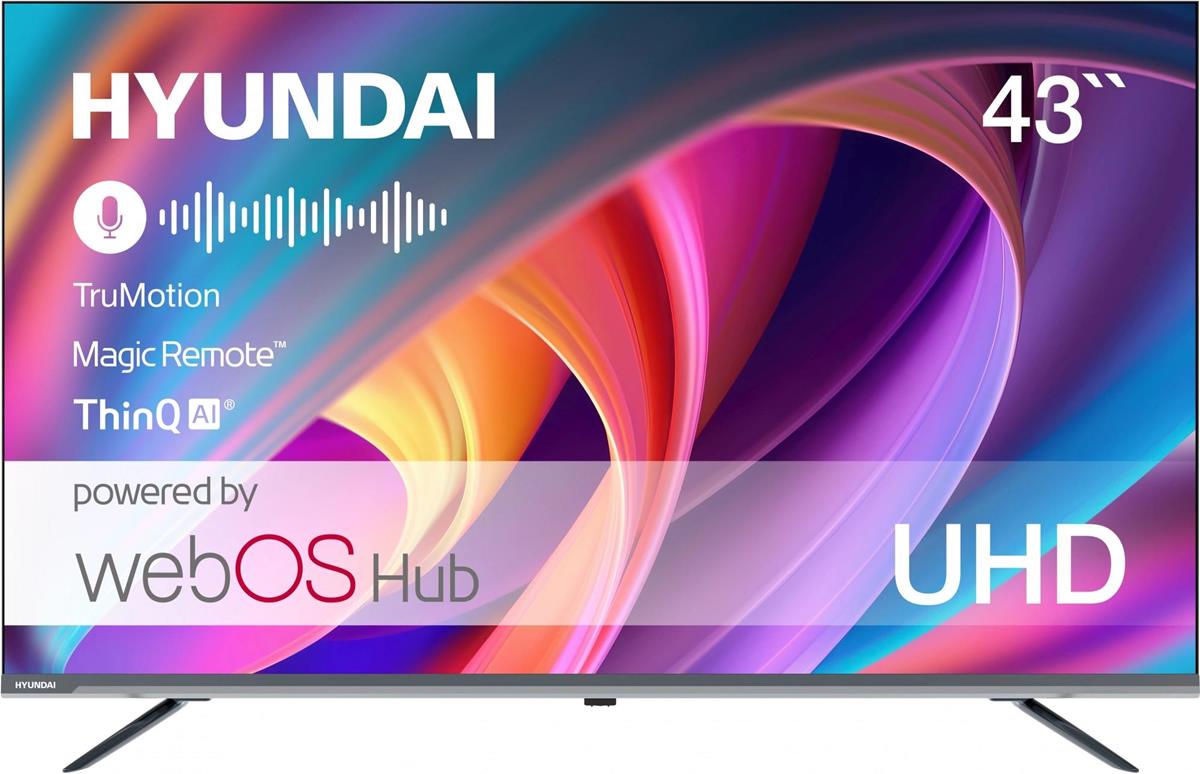 Изображение Телевизор Hyundai H-LED43BU7100 43" 4K Ultra HD Smart TV серый, черный