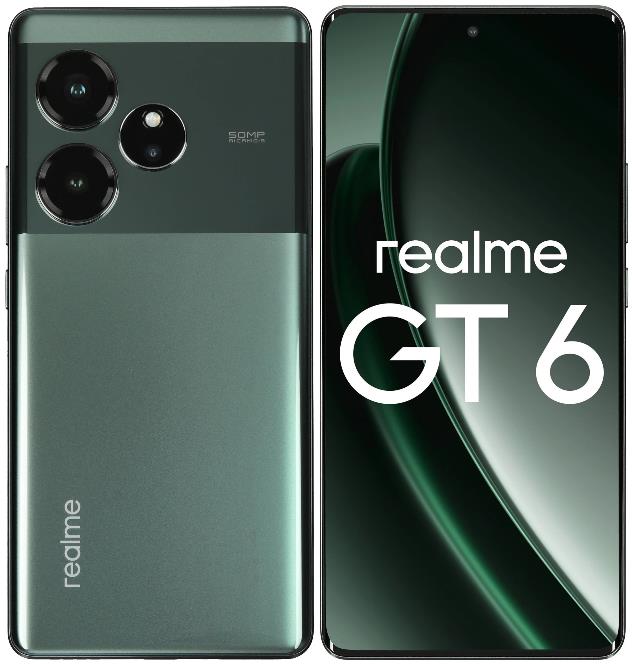 Изображение Смартфон Realme GT 6 (512 Гб/16 Гб) зеленый