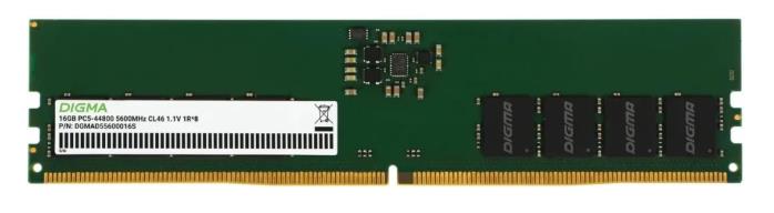 Изображение Оперативная память 16 GB DDR5 Digma DGMAD55600016S (44800 Мб/с, 5600 МГц, CL46)