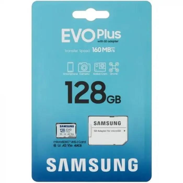 Изображение Карта памяти Samsung MicroSDXC EVO Plus Video Class 30 128 Гб адаптер на SD MB-MC128SA/APC