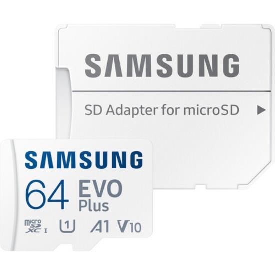 Изображение Карта памяти Samsung MicroSDXC EVO Plus Class 10 64 Гб адаптер на SD MB-MC64SA/CN